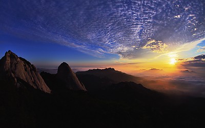 북한산일출