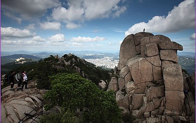 자운봉에 오른 사람