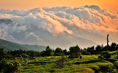 저물어가는 지리산.