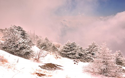 구름속의 지리산.