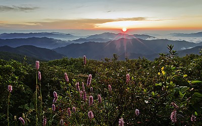 덕유산 중봉에서