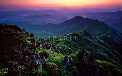 대둔산 신록과 여명