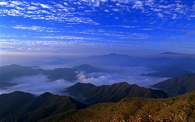 오도산에서 본 천왕봉