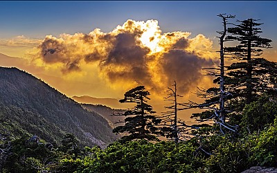 지리산 일몰
