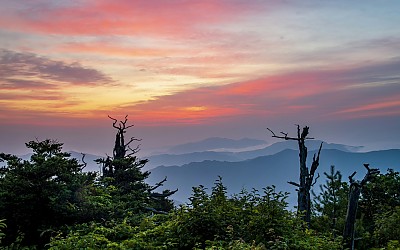 덕유산 여명