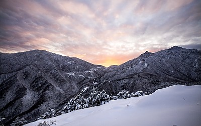 신선봉의 일몰빛