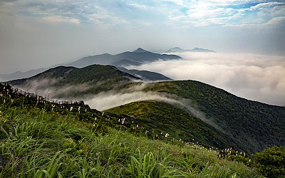 덕유산 중봉에서