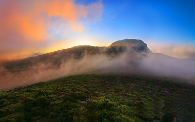 한라산 여명