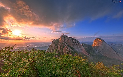 북한산  일몰..