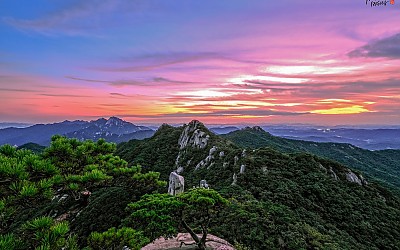 도봉산  일몰..