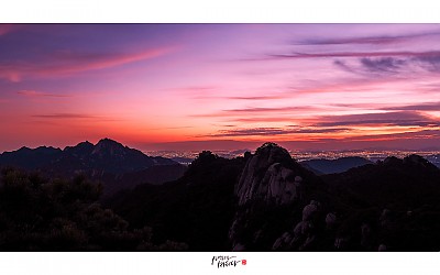 도봉산 일몰후..